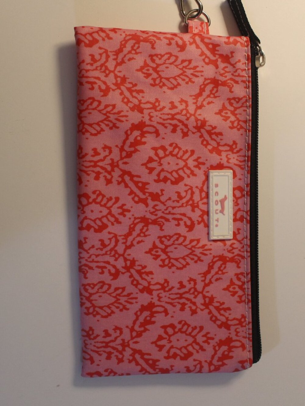 SCOUT Pink Coral Sea Life Print Zip Pouch with Clip